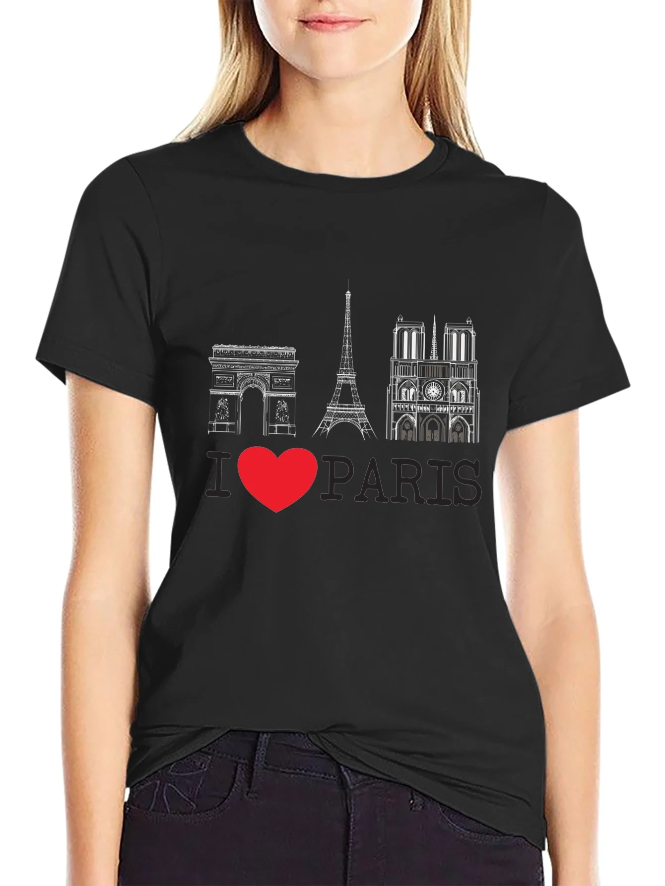 I Love Paris Black T-Shirt