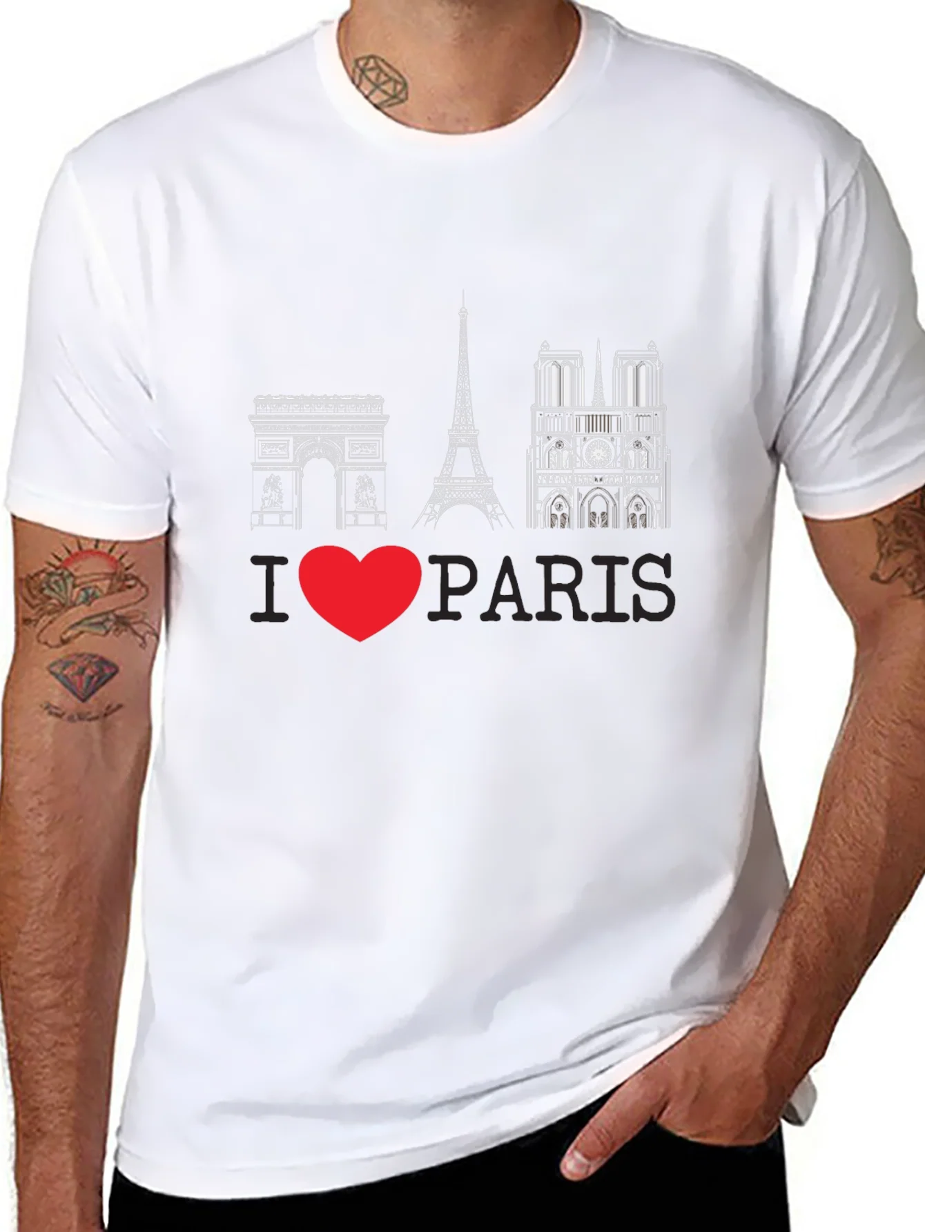 I Love Paris Black T-Shirt