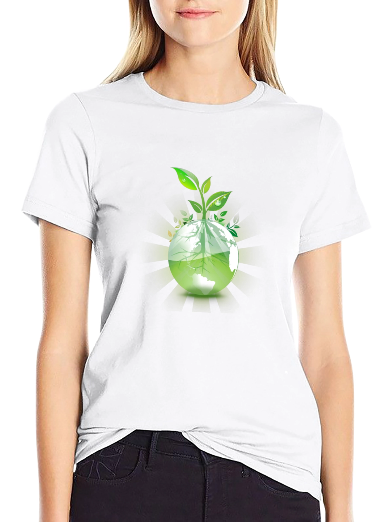 Eco-Friendly Planet Graphic T-Shirt