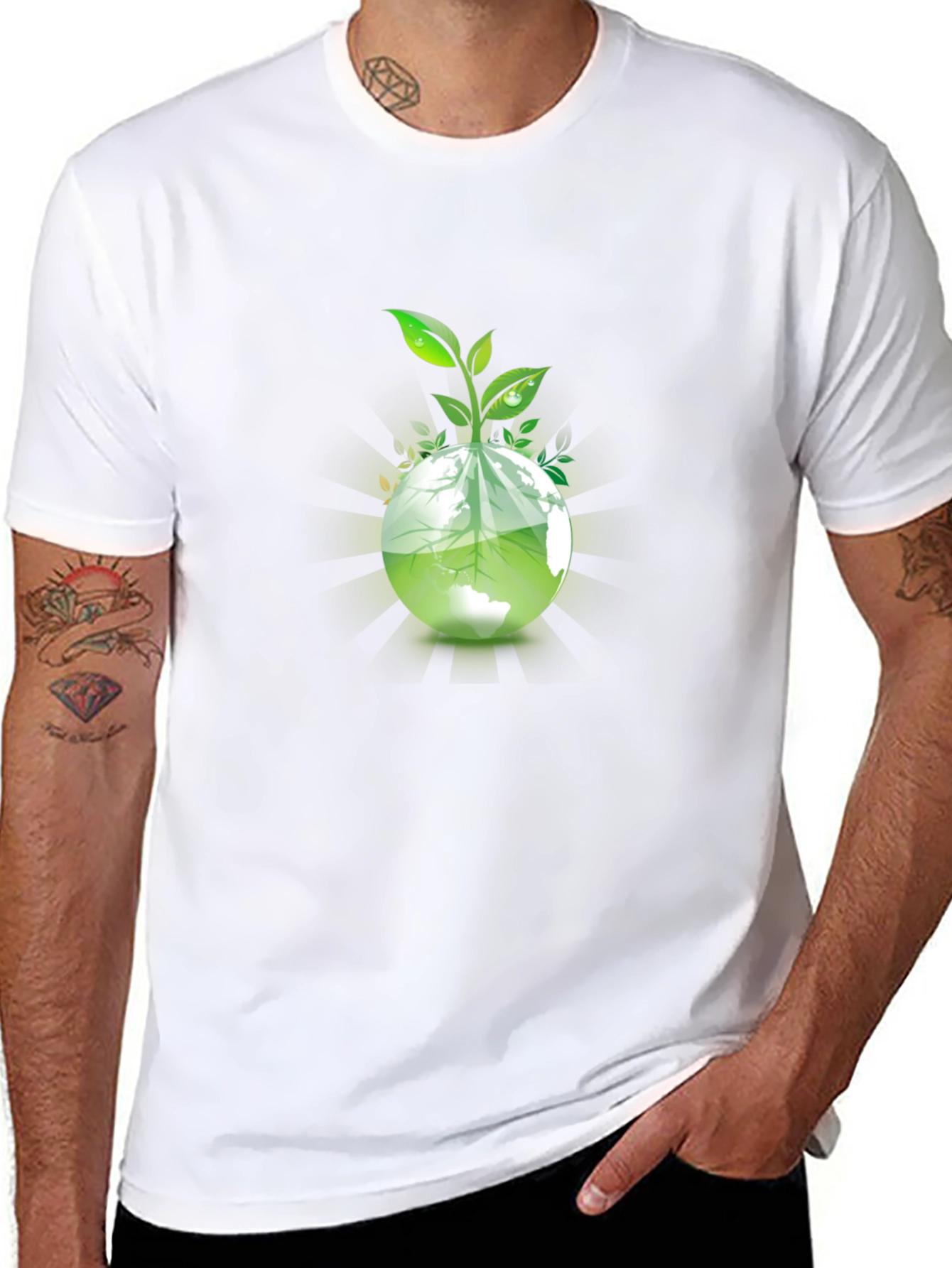 Eco-Friendly Planet Graphic T-Shirt