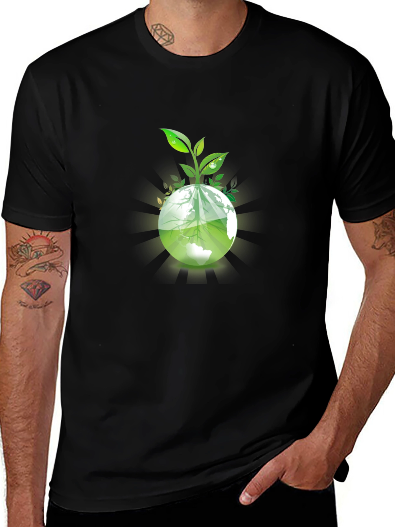 Eco-Friendly Planet Graphic T-Shirt