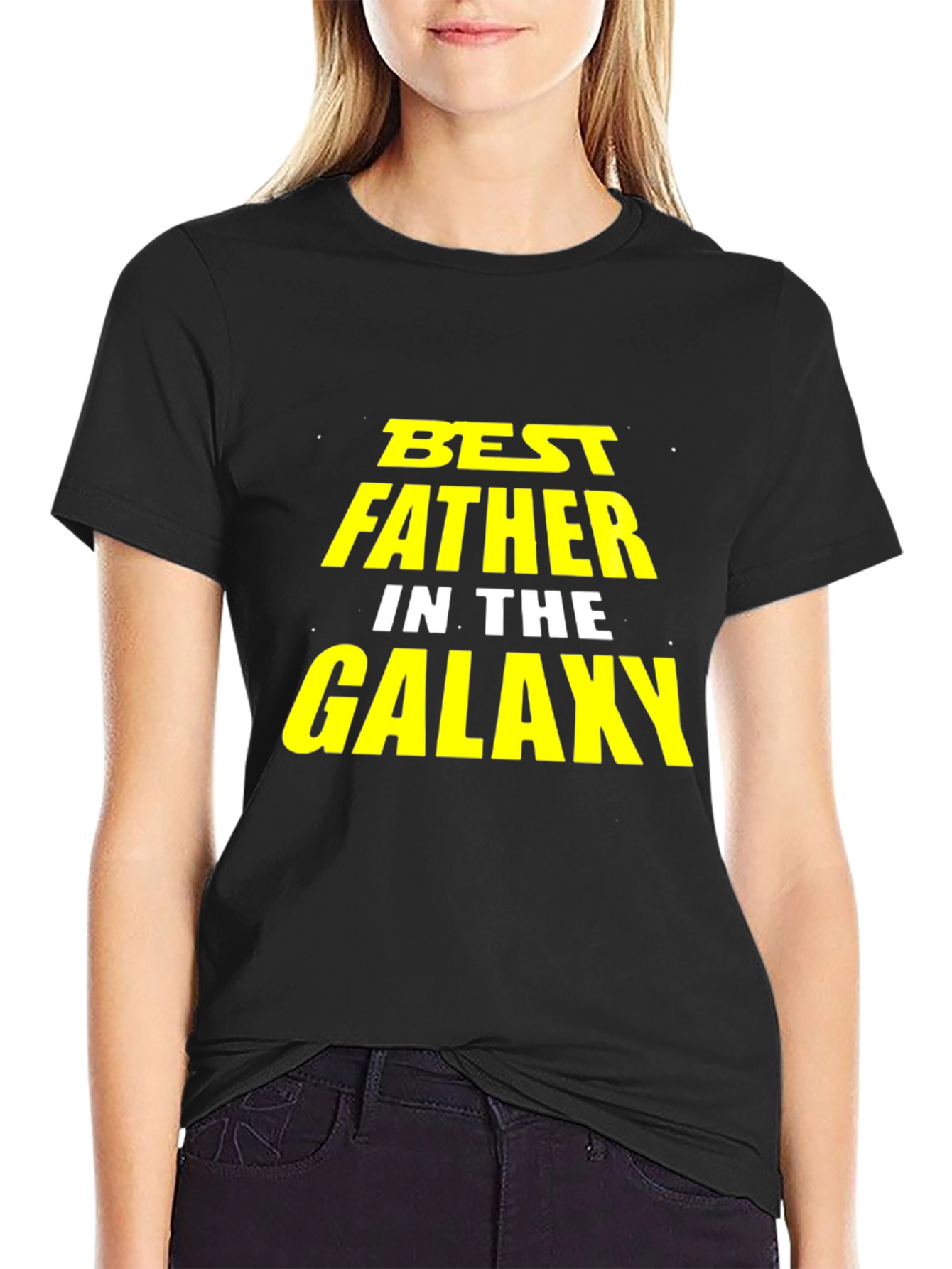 Best Father in the Galaxy T-Shirt - Black