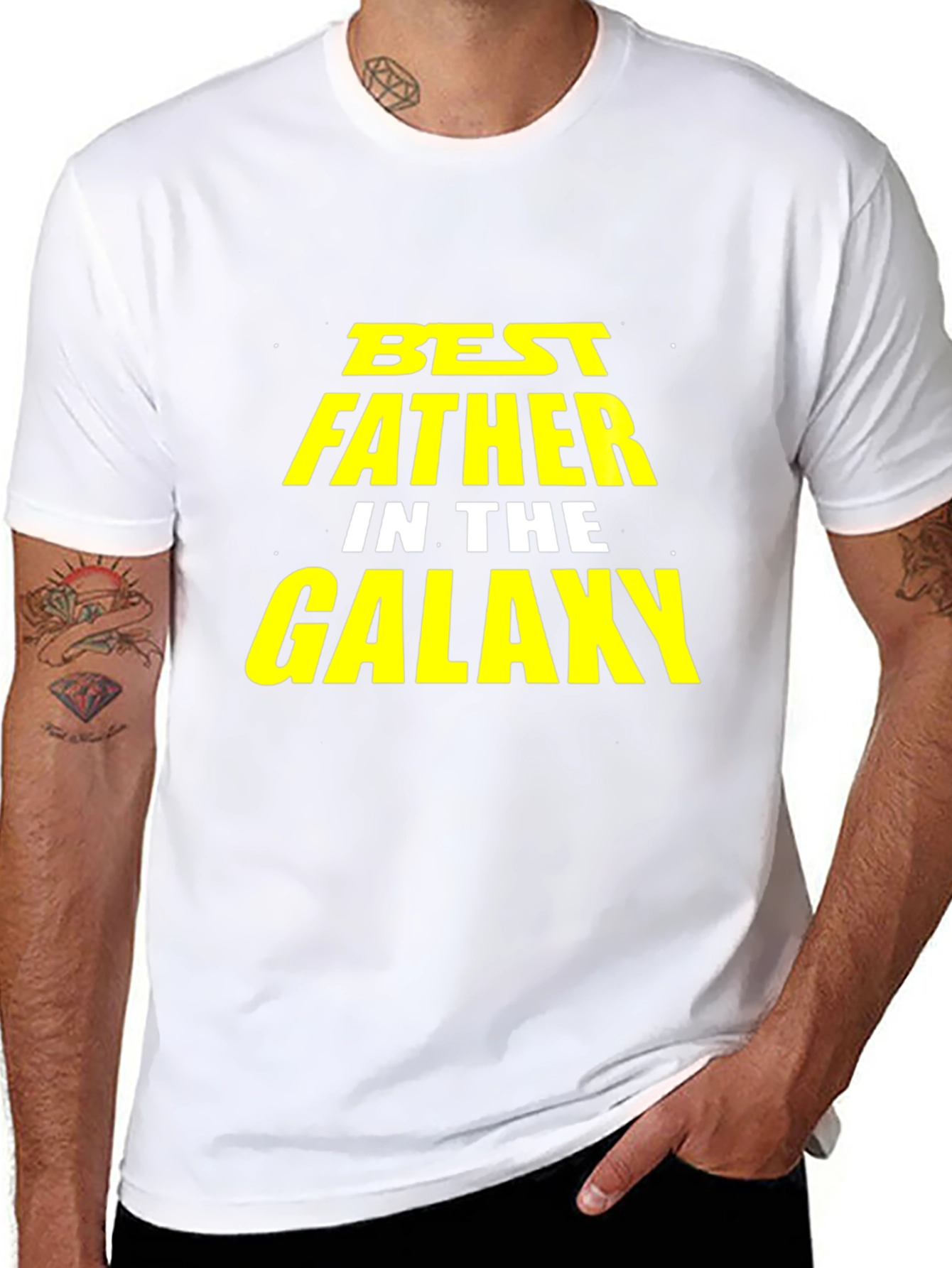 Best Father in the Galaxy T-Shirt - Black