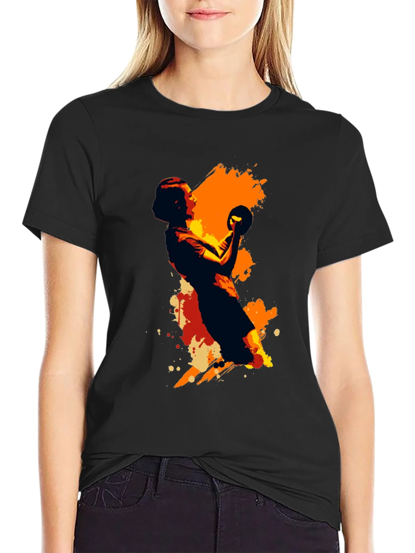 Handball Graphic Tee - Black Unisex T-Shirt