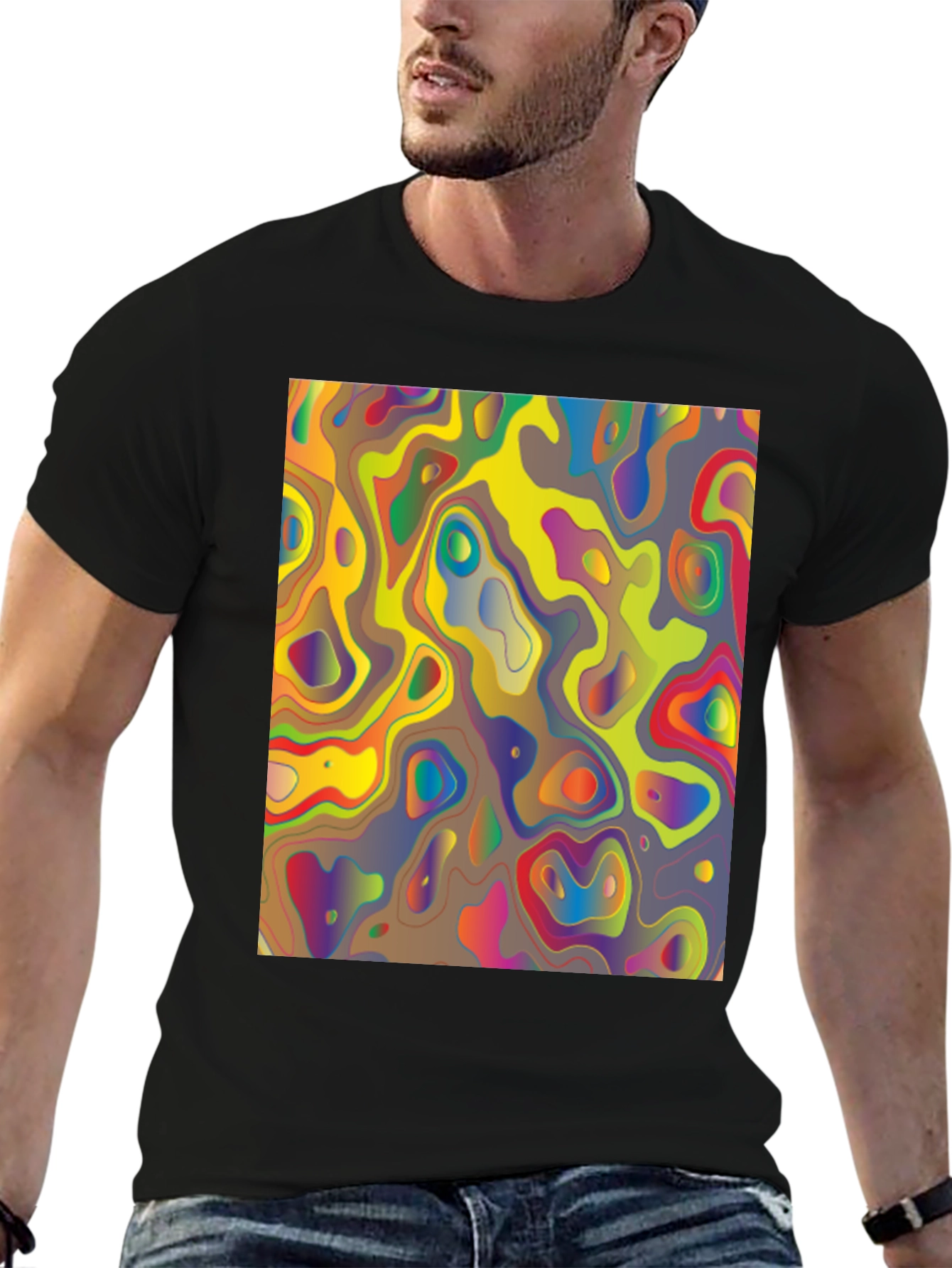 Abstract Art Graphic Tee - Modern Style