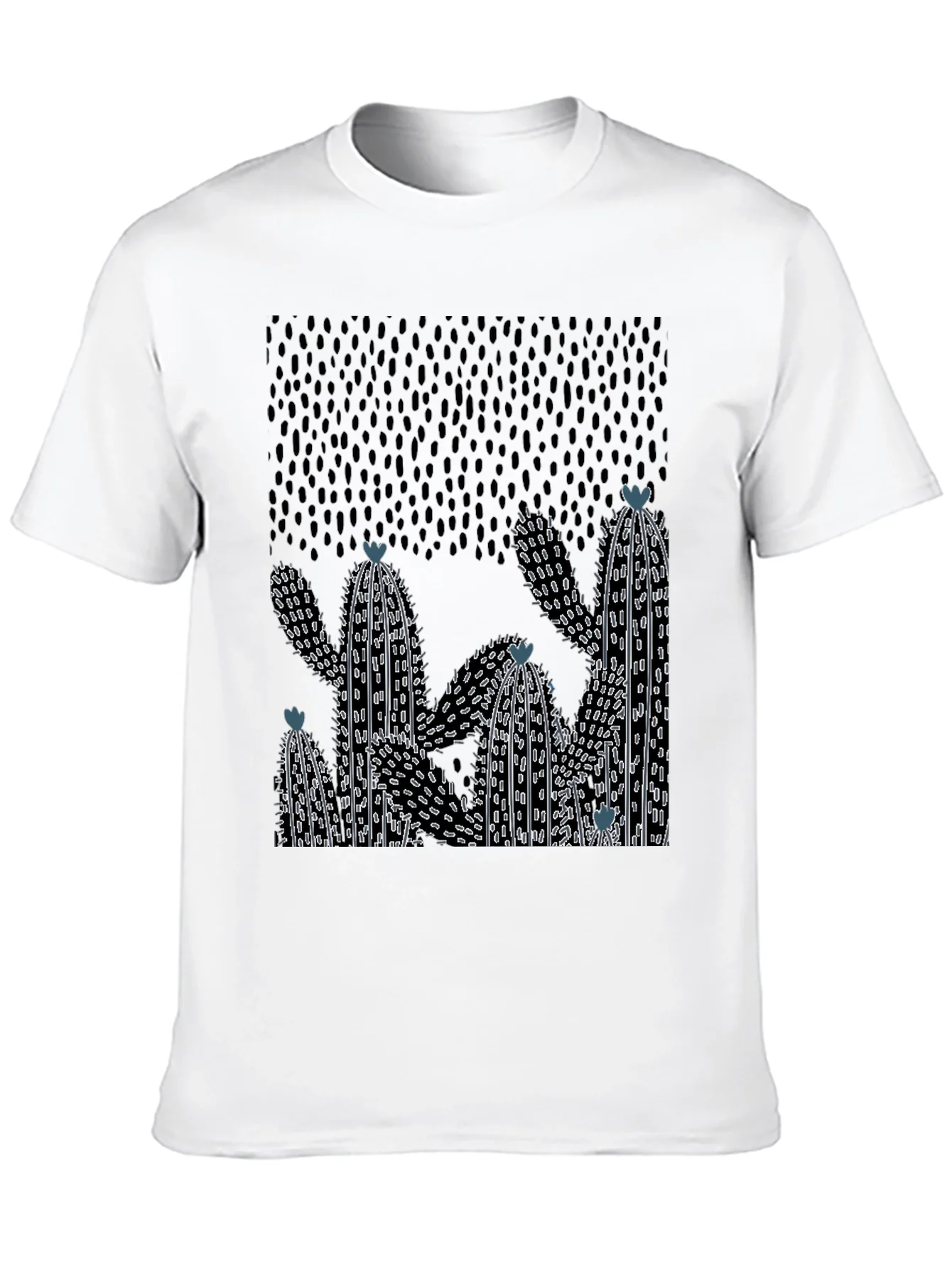 Cactus Graphic Print Crew Neck T-Shirt