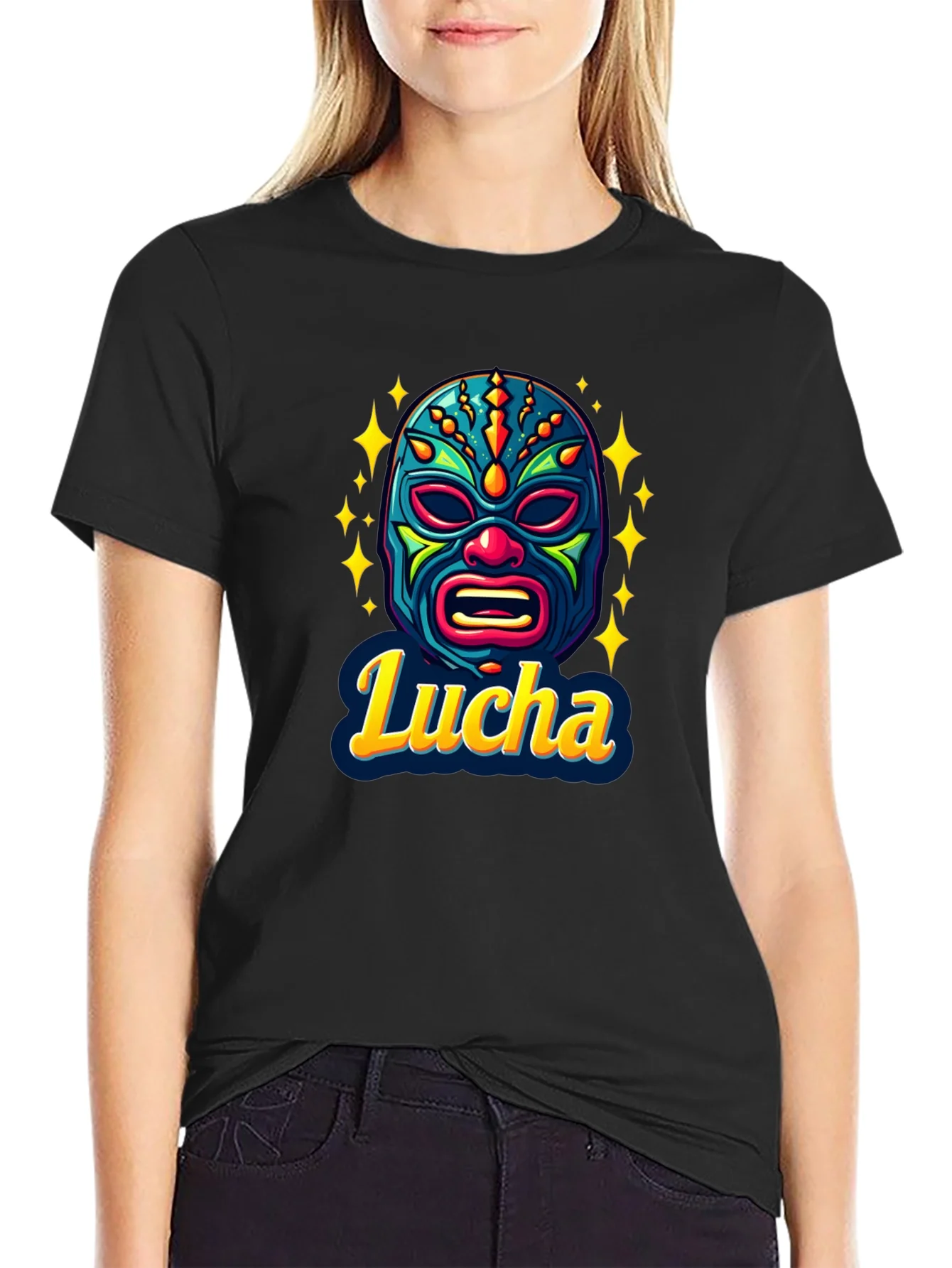 Lucha Libre Mask Graphic T-Shirt