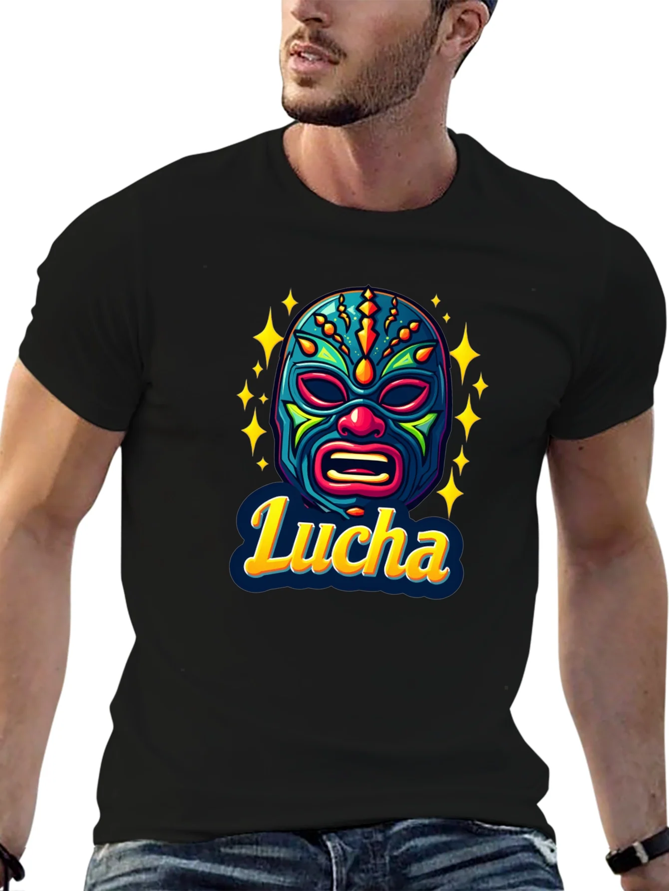 Lucha Libre Mask Graphic T-Shirt