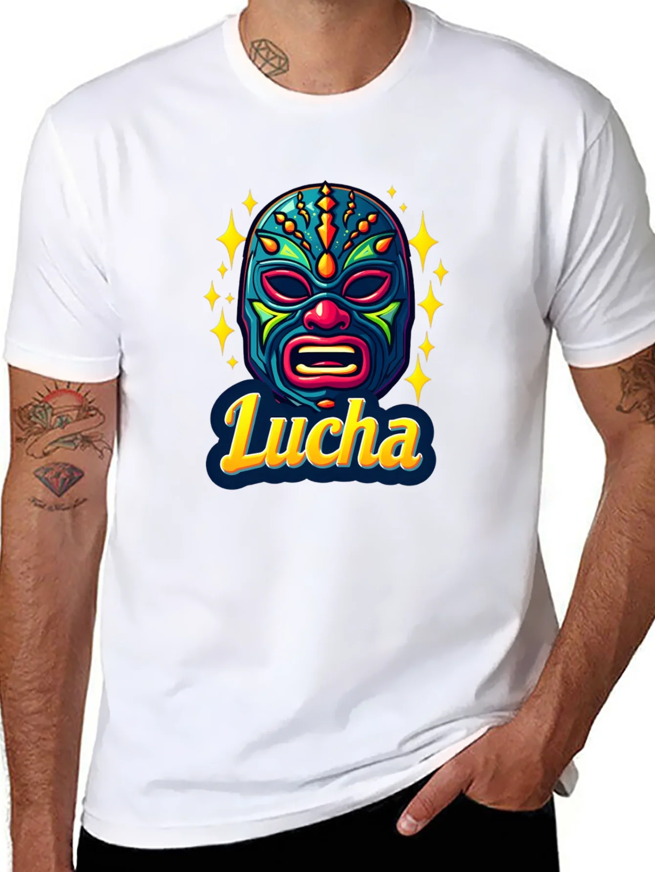 Lucha Libre Mask Graphic T-Shirt