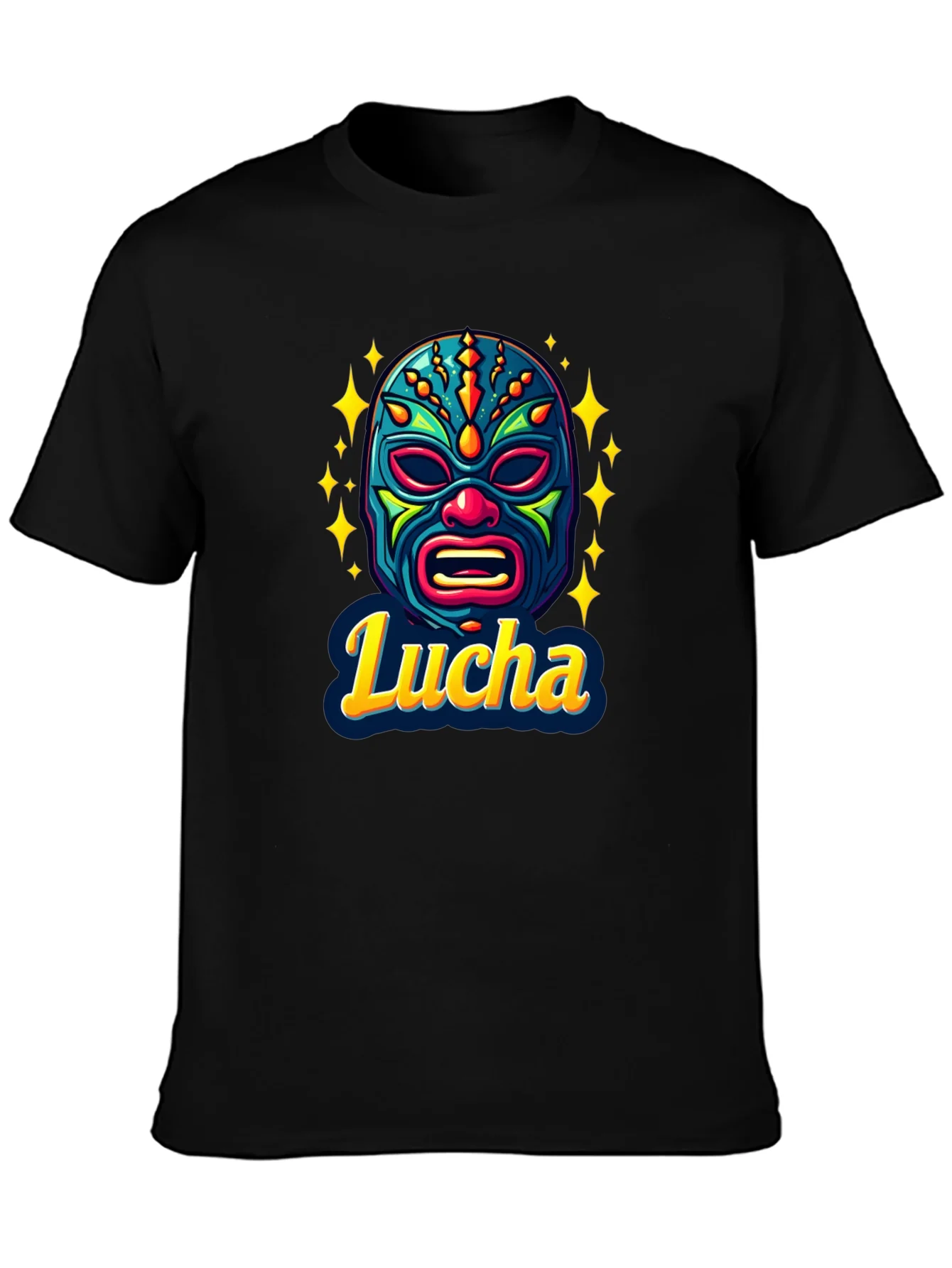 Lucha Libre Mask Graphic T-Shirt