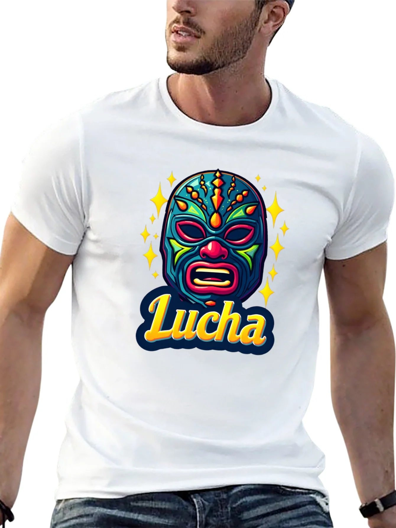 Lucha Libre Mask Graphic T-Shirt