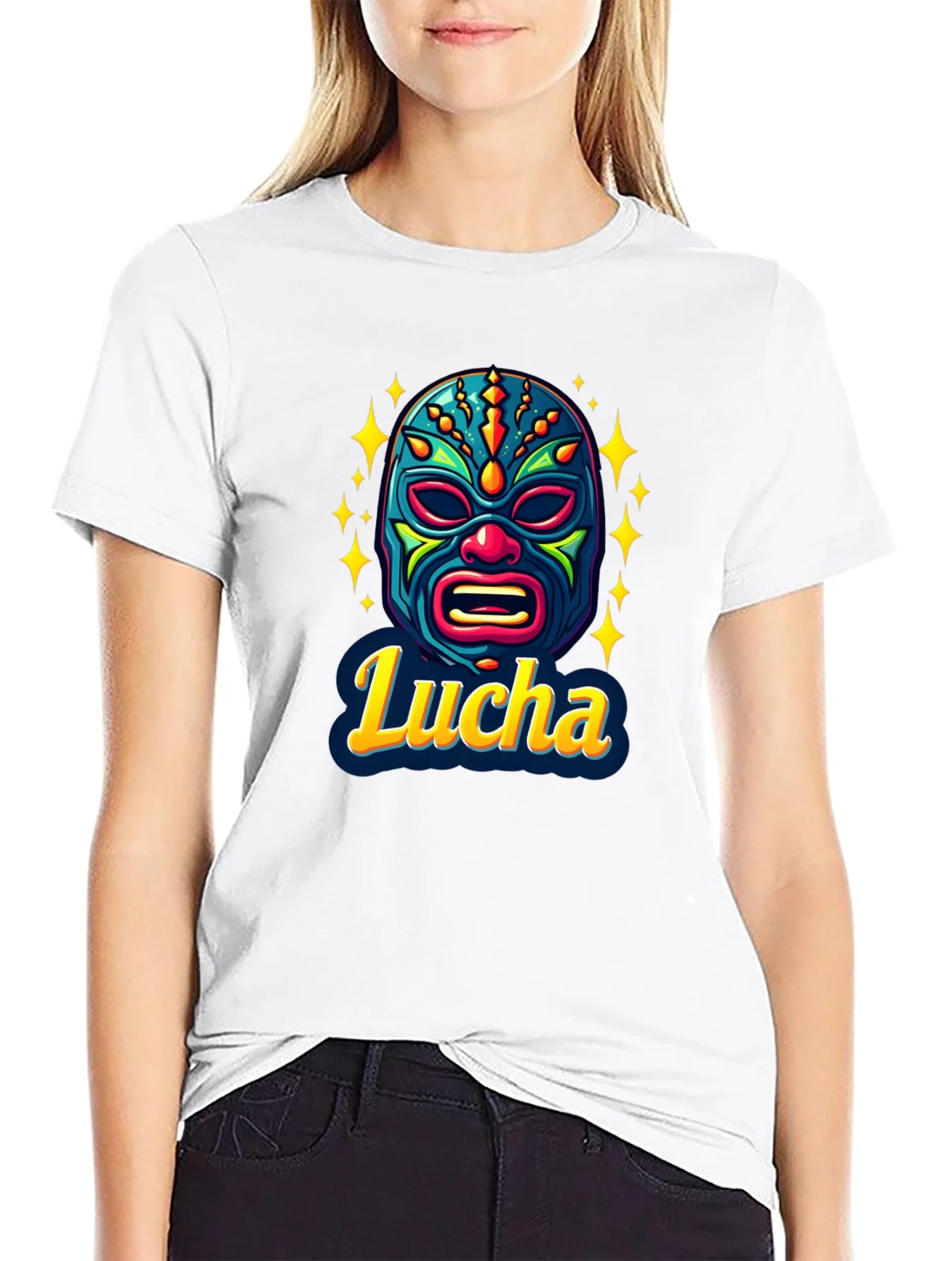 Lucha Libre Mask Graphic T-Shirt