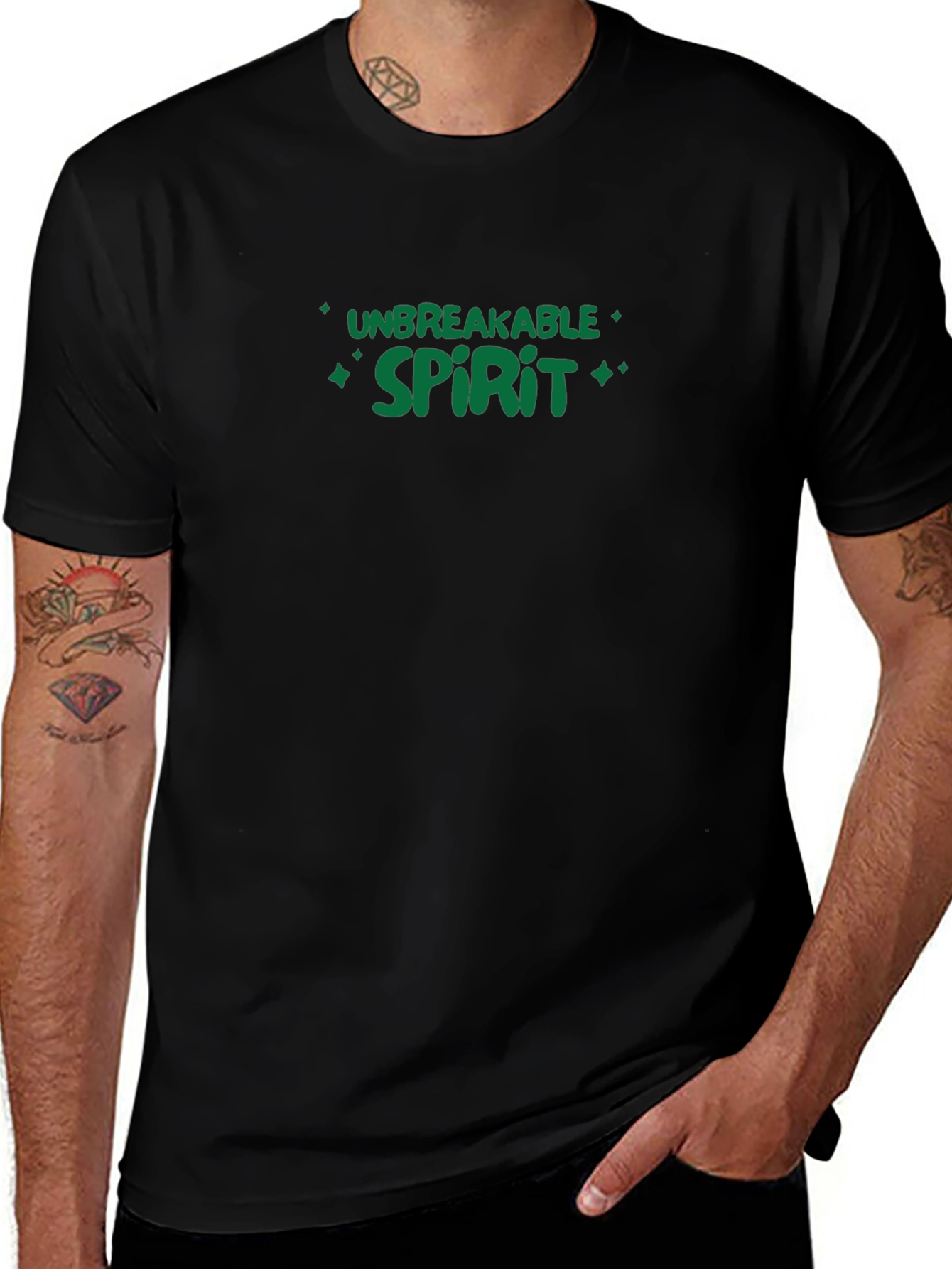 Unbreakable Spirit Black Graphic Tee