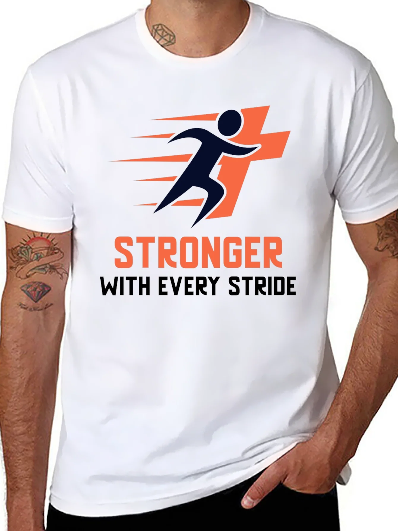 Stronger With Every Stride Graphic Tee