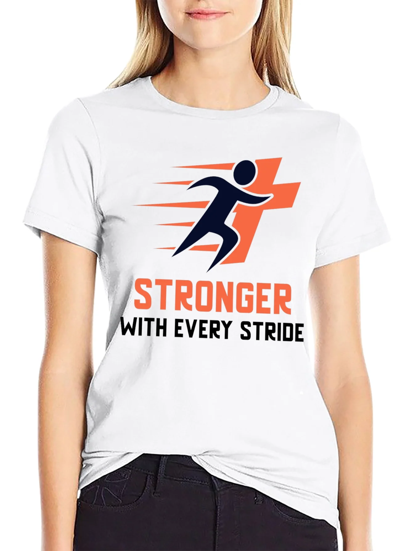 Stronger With Every Stride Graphic Tee