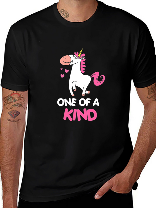 One of a Kind Unicorn Graphic T-Shirt - Black