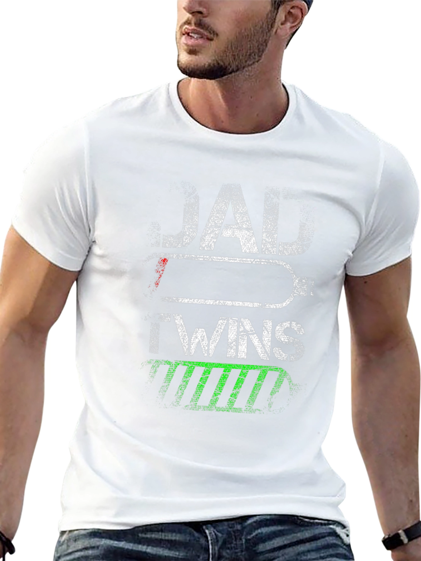 Dad of Twins T-Shirt - Battery Design
