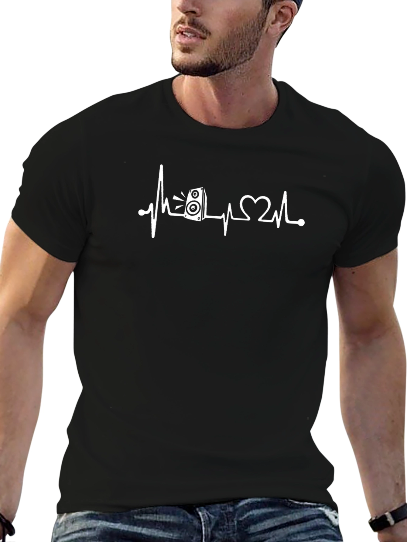 Speaker Heartbeat Graphic T-Shirt