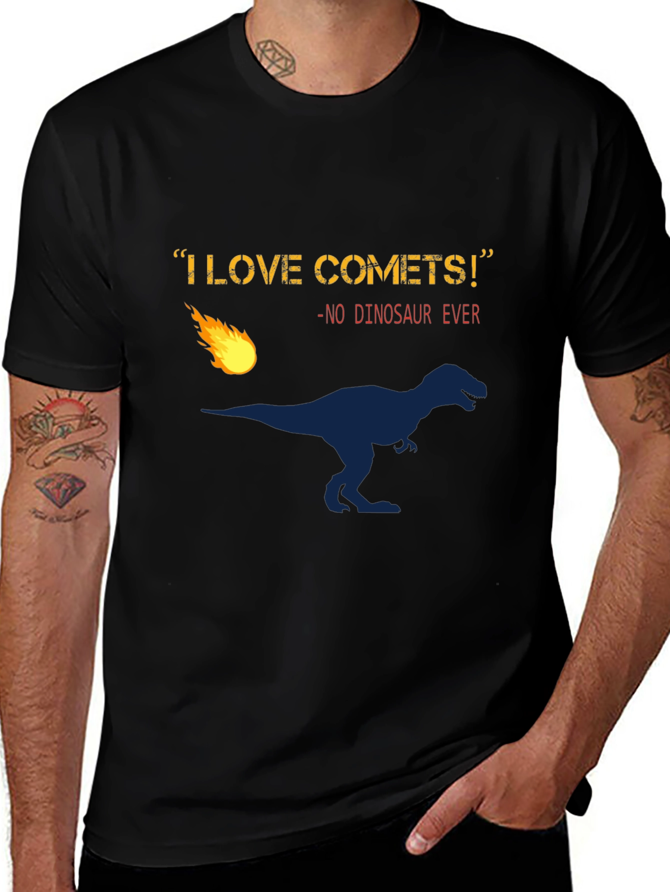Funny Dinosaur Comet T-Shirt