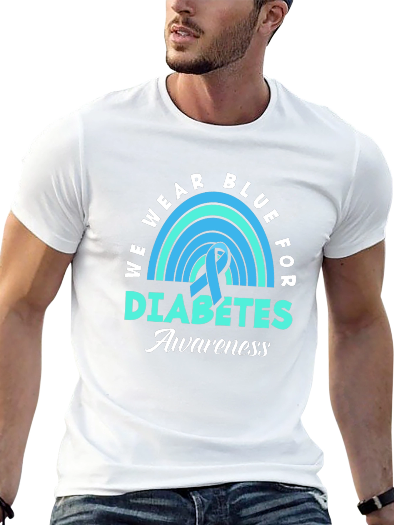 Blue Diabetes Awareness Ribbon T-Shirt
