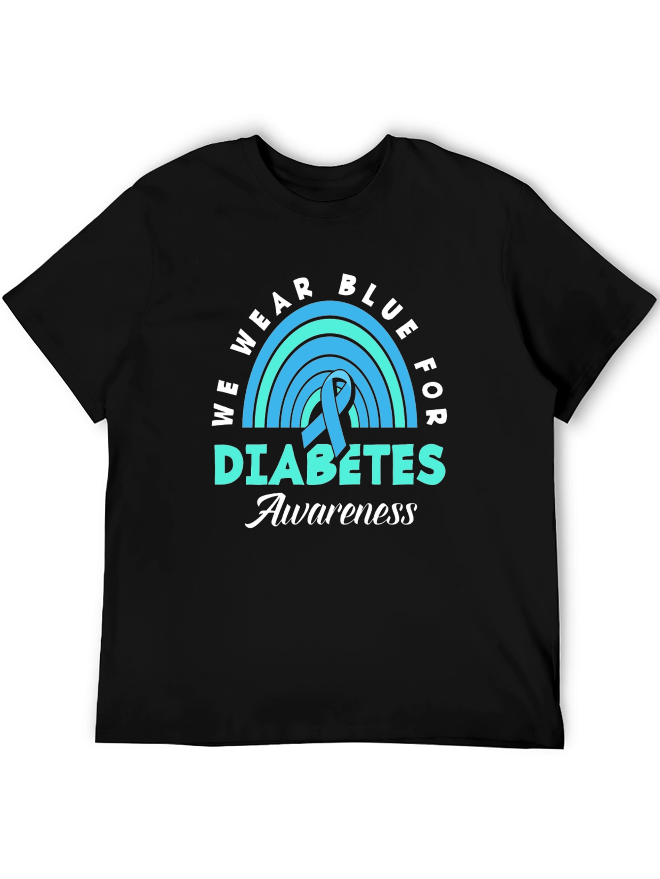 Blue Diabetes Awareness Ribbon T-Shirt