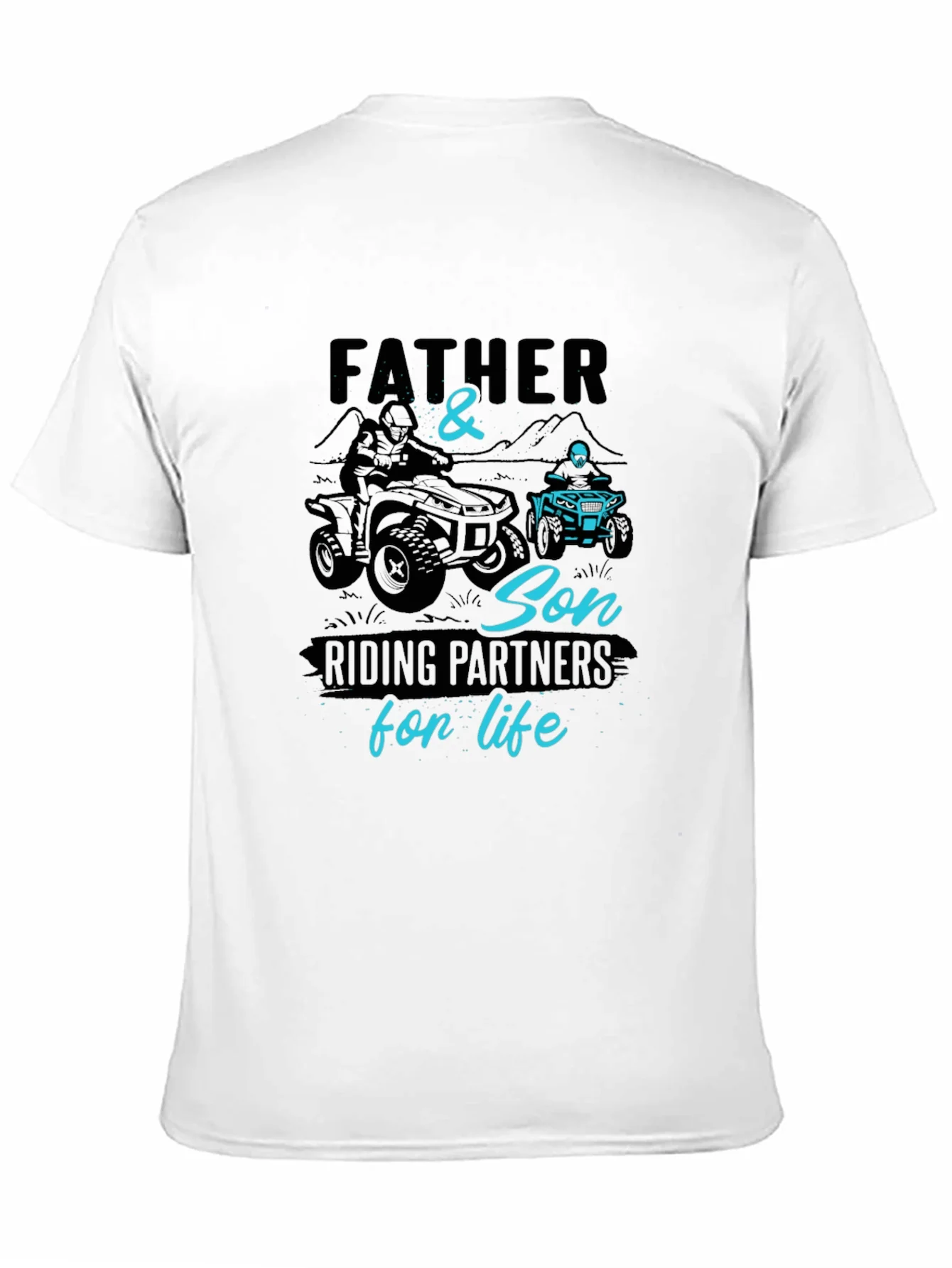 Father & Son Riding Partners Black Graphic Tee