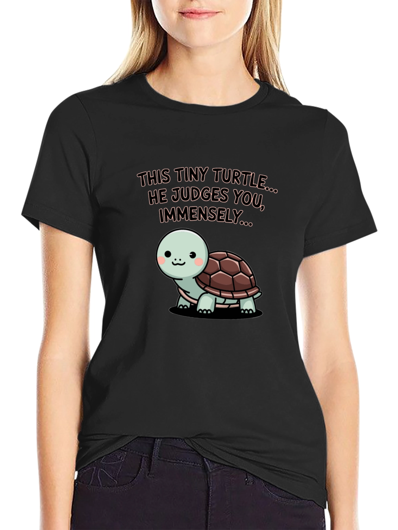 Tiny Turtle Judges You Graphic Tee