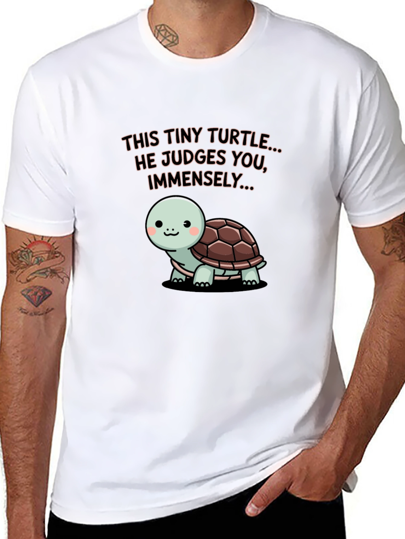 Tiny Turtle Judges You Graphic Tee