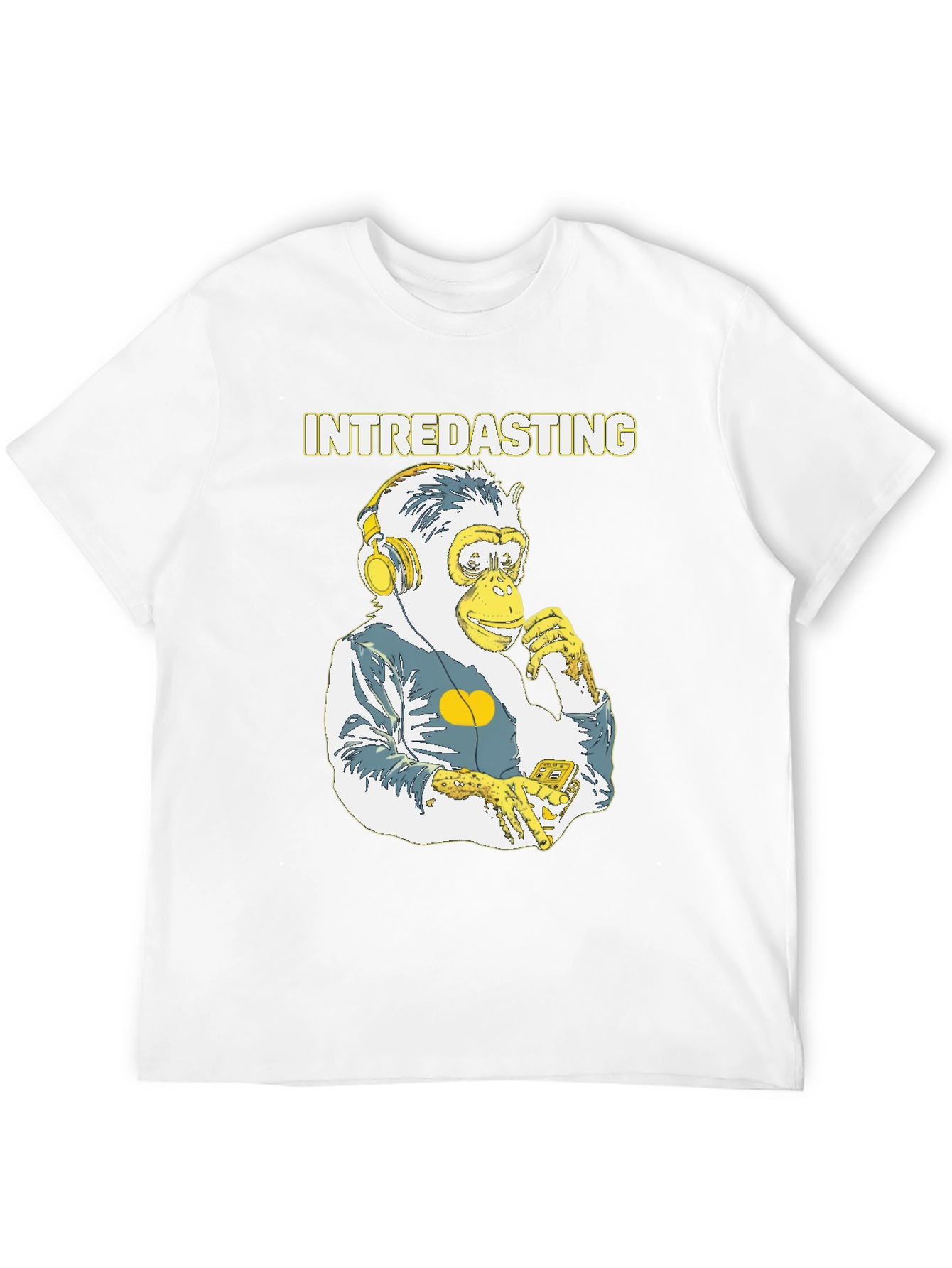 Intredasting Monkey Tee - Music Lover Graphic T-Shirt