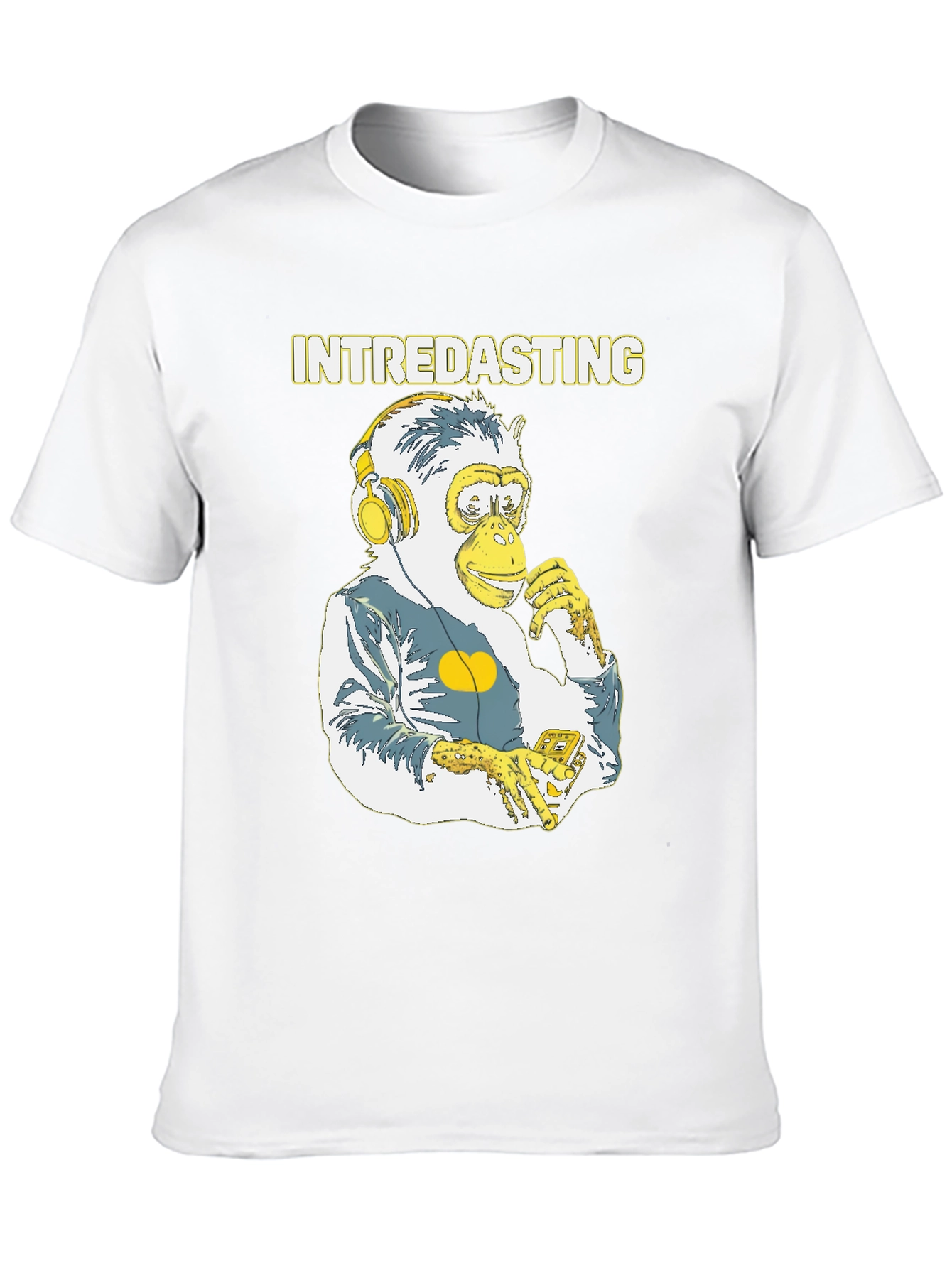 Intredasting Monkey Tee - Music Lover Graphic T-Shirt