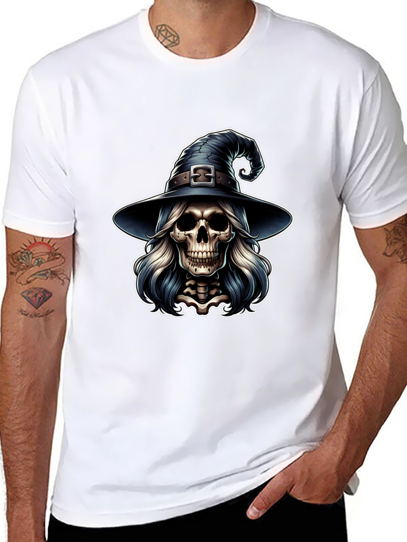 Skull Witch T-Shirt - Black Graphic Tee