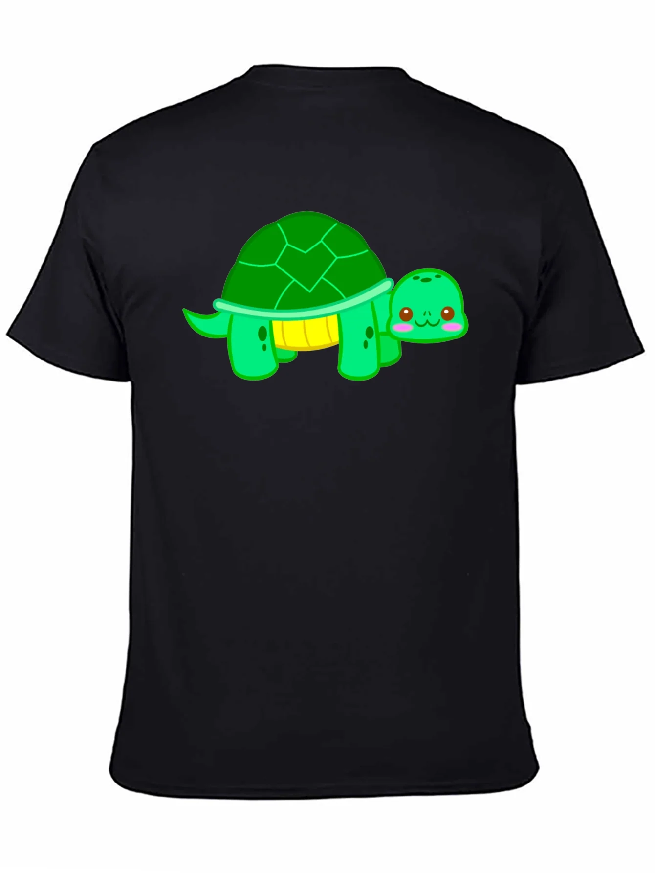 Cute Turtle Graphic T-Shirt - Black