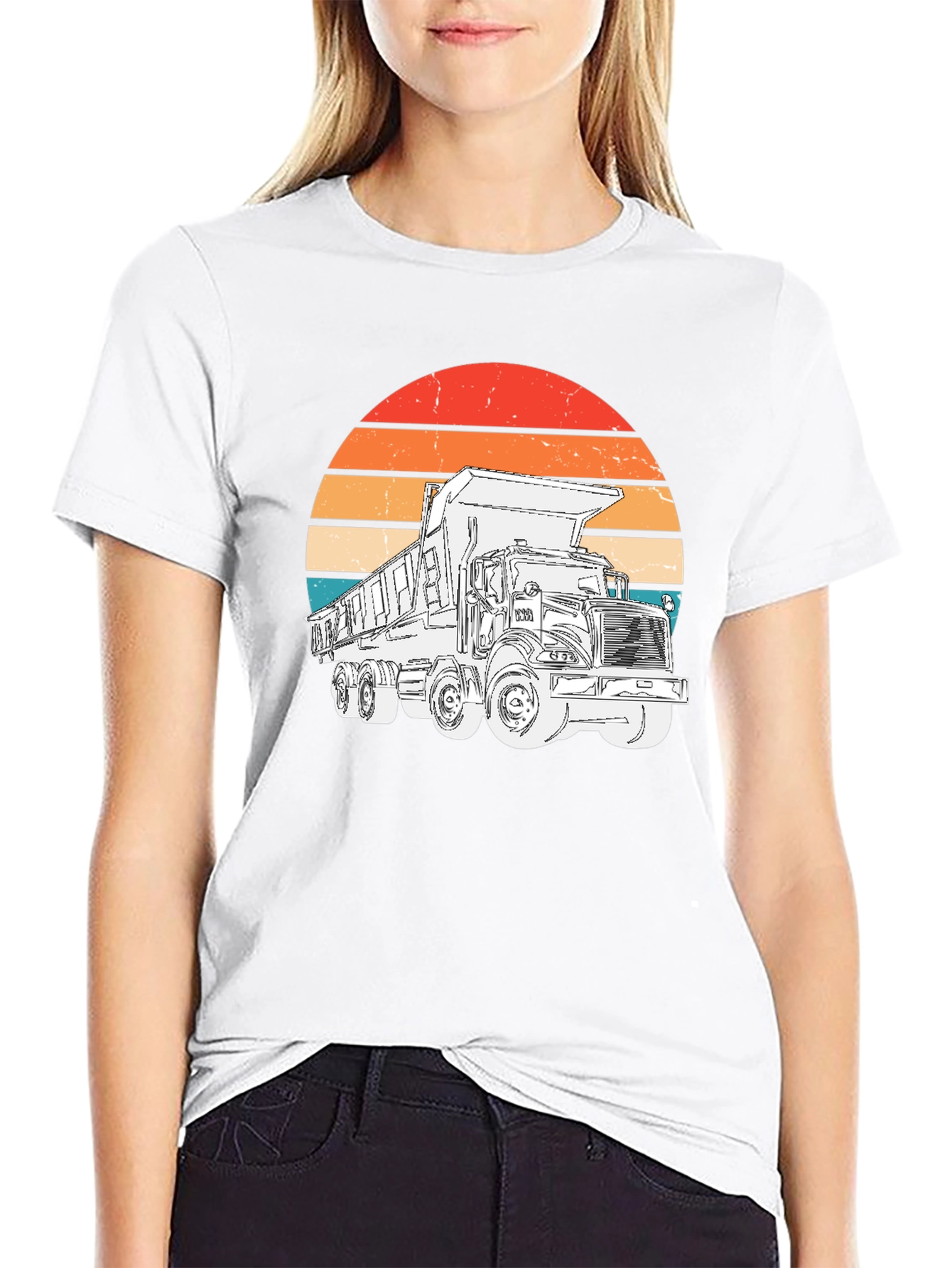 Retro Dump Truck Graphic T-Shirt