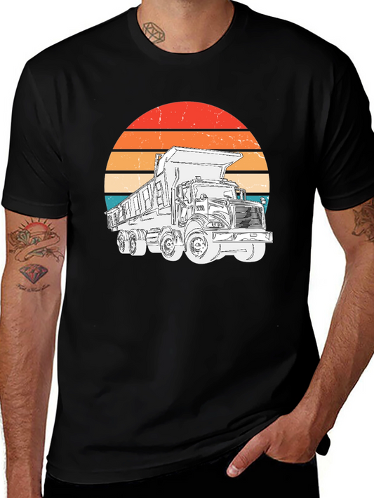 Retro Dump Truck Graphic T-Shirt