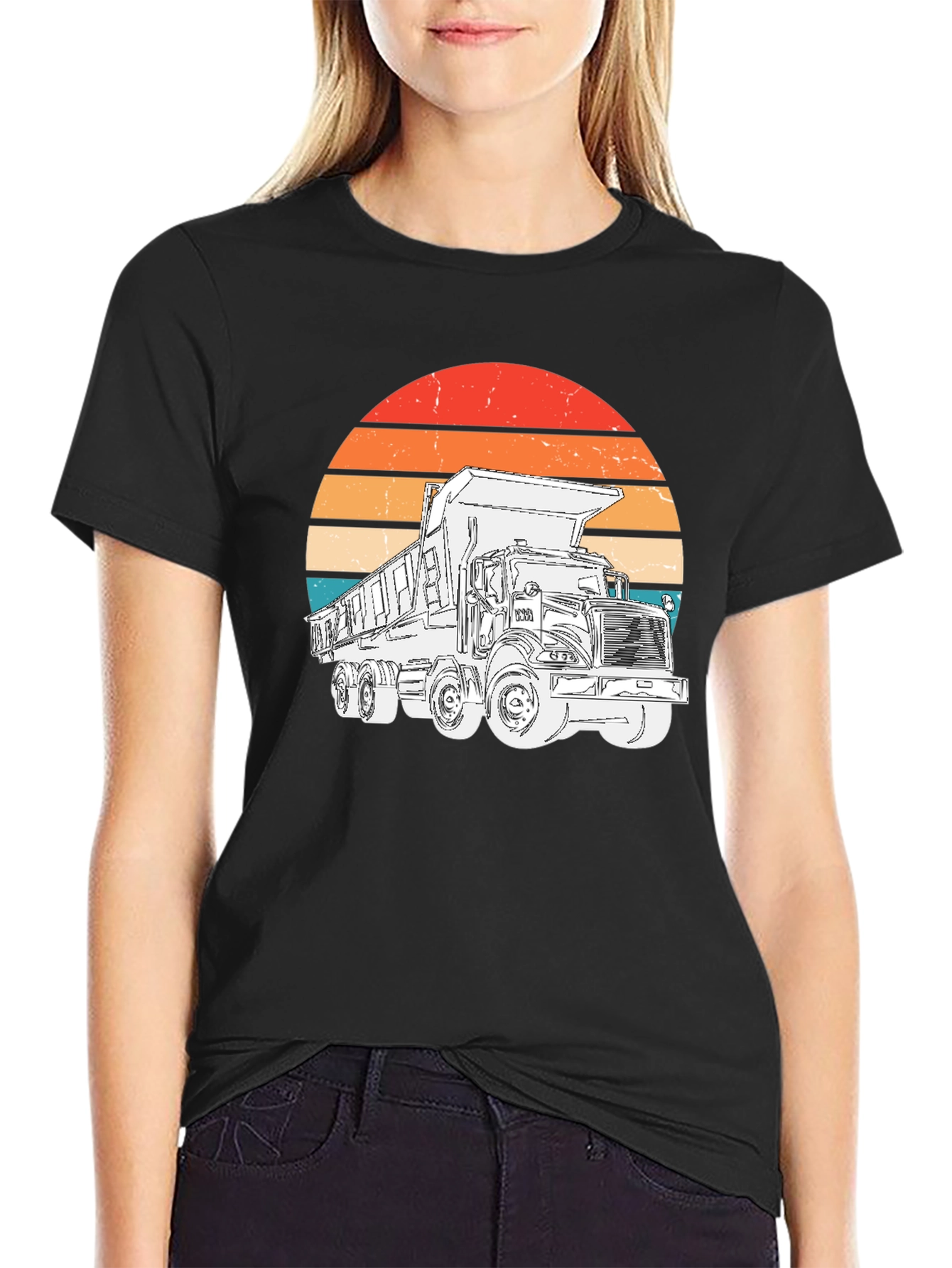 Retro Dump Truck Graphic T-Shirt