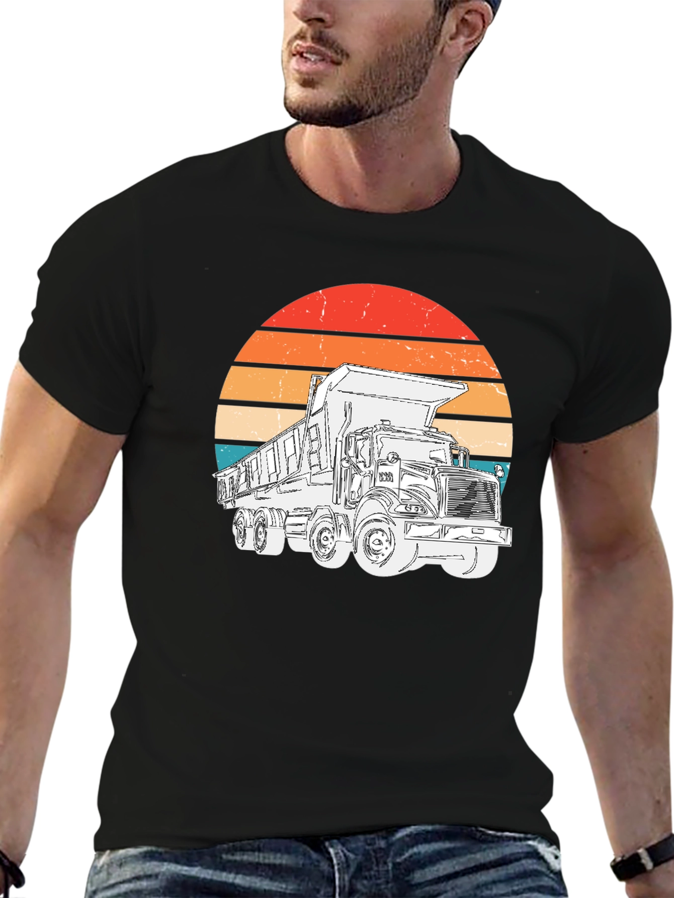 Retro Dump Truck Graphic T-Shirt