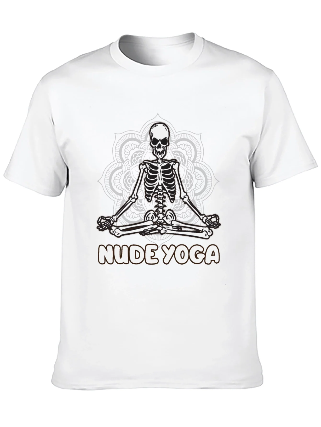 Nude Yoga Skeleton T-Shirt - Relaxed Meditation Tee