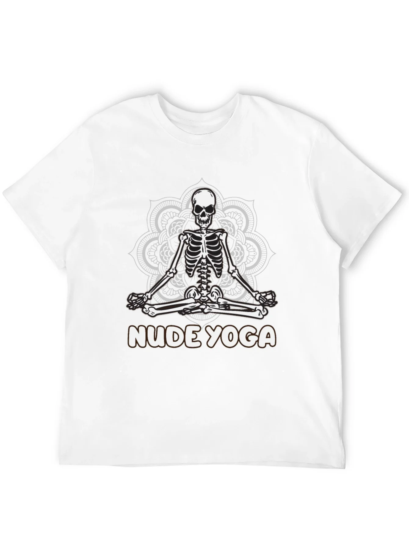 Nude Yoga Skeleton T-Shirt - Relaxed Meditation Tee