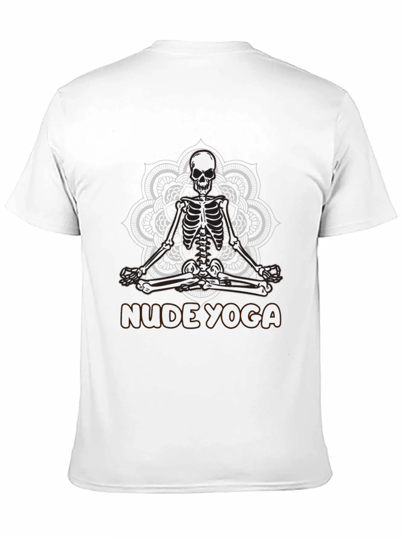 Nude Yoga Skeleton T-Shirt - Relaxed Meditation Tee