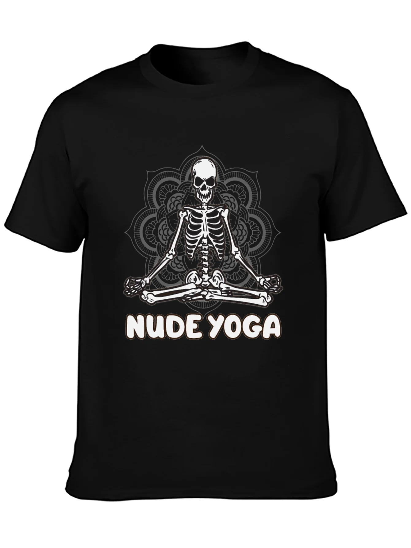 Nude Yoga Skeleton T-Shirt - Relaxed Meditation Tee