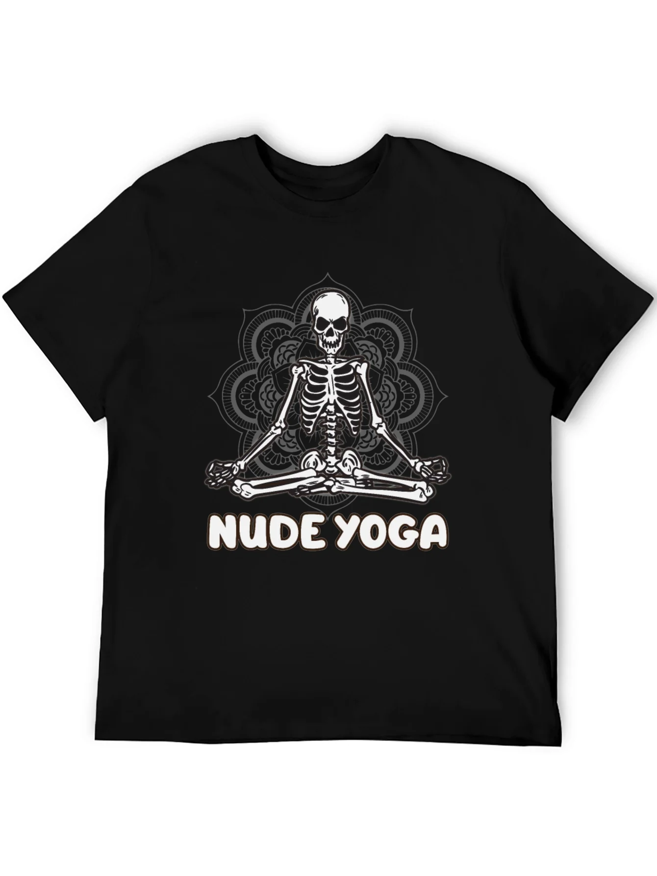 Nude Yoga Skeleton T-Shirt - Relaxed Meditation Tee