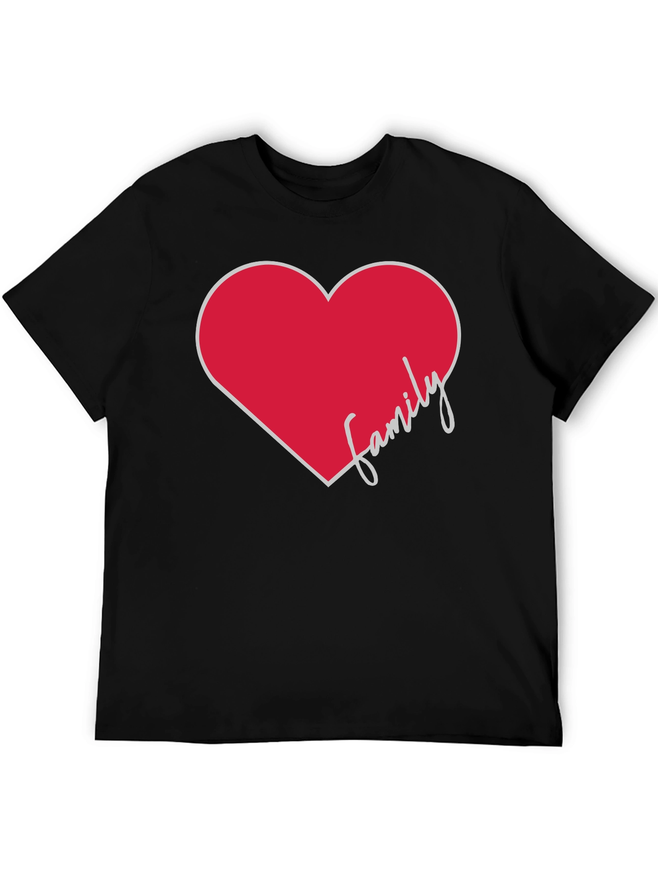 Family Heart Graphic Tee - Stylish Comfort