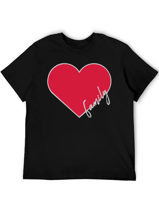 Family Heart Graphic Tee - Stylish Comfort