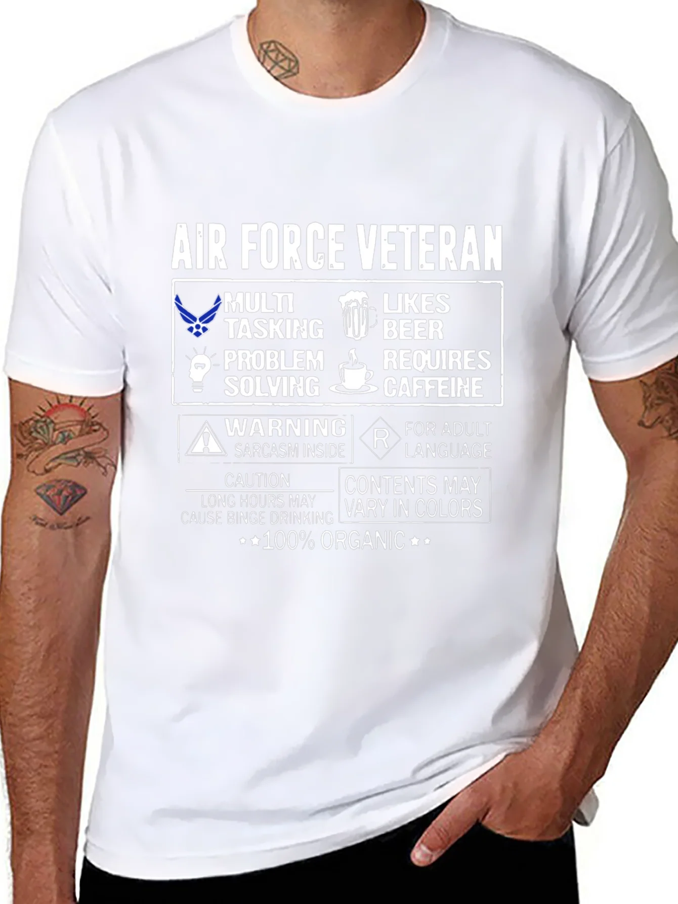 Air Force Veteran 100% Organic T-Shirt