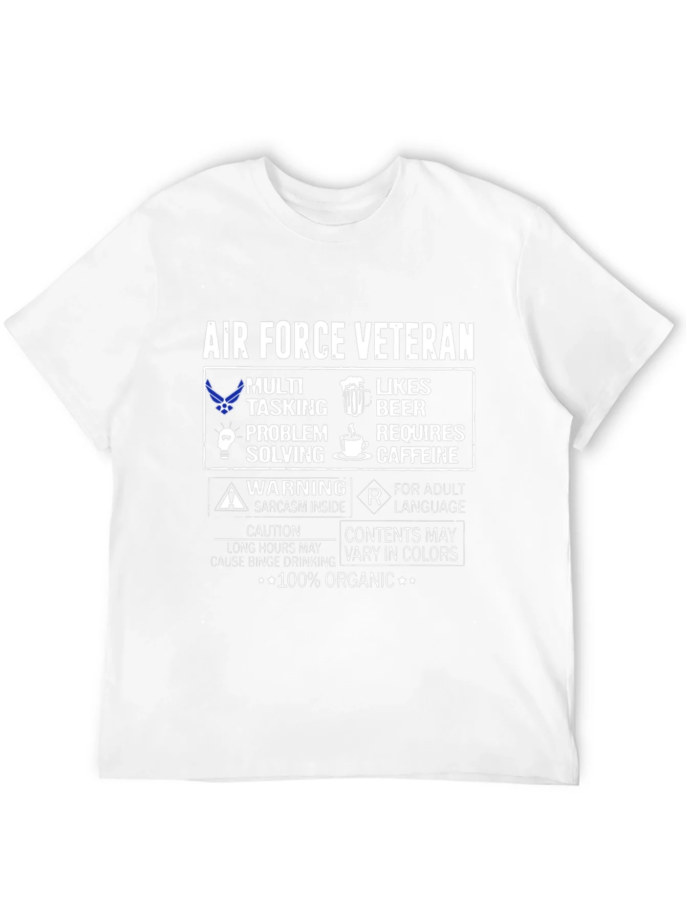 Air Force Veteran 100% Organic T-Shirt