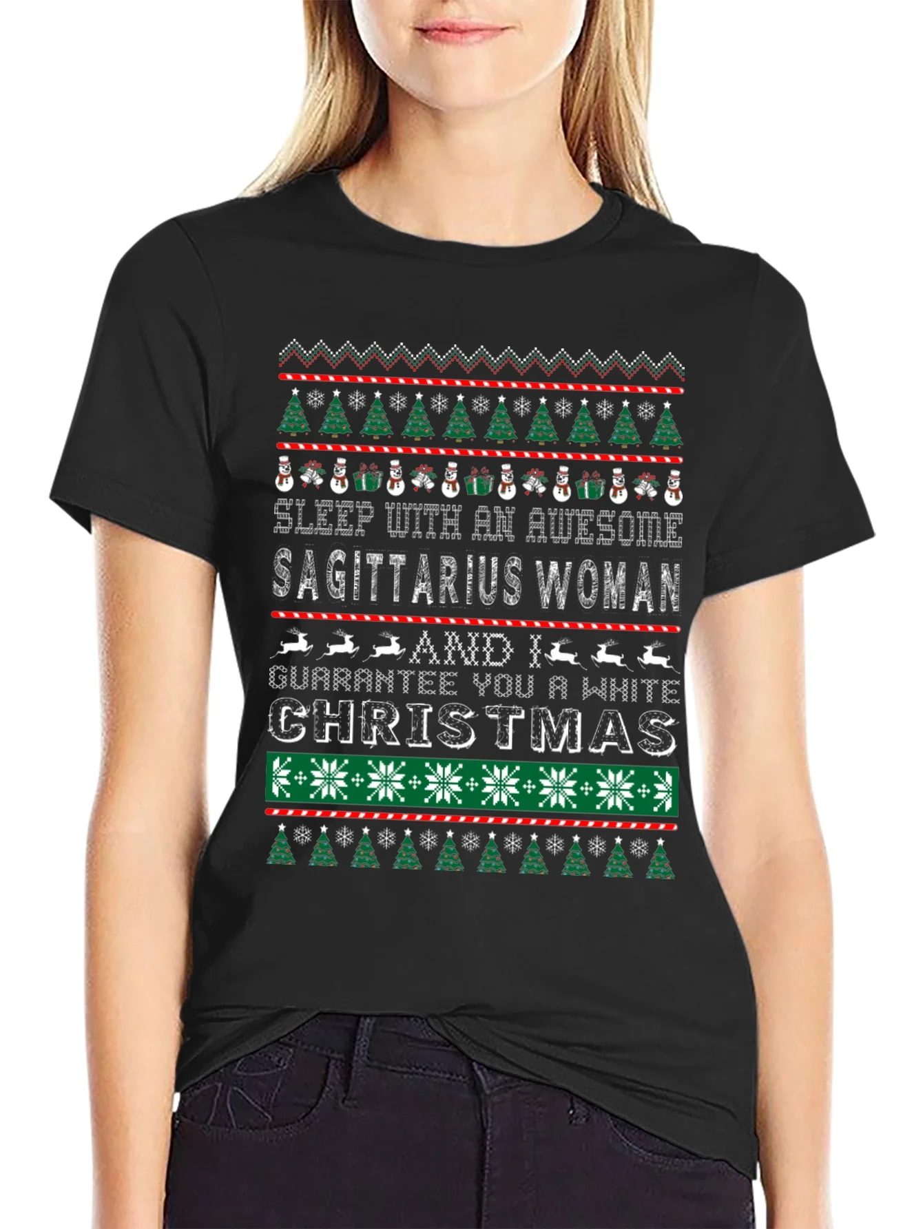Sagittarius Woman Ugly Christmas Sweater T-Shirt
