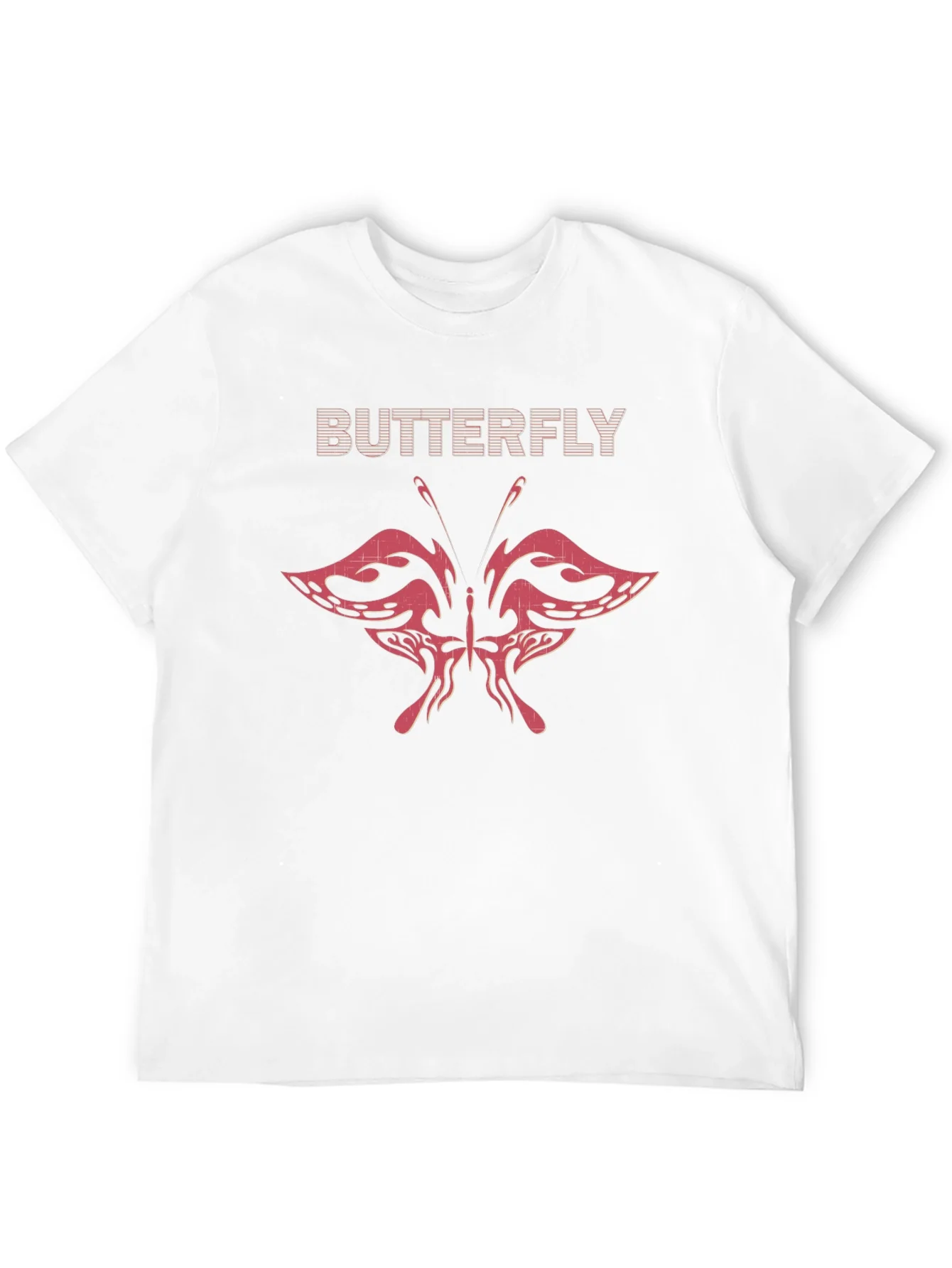 Butterfly Graphic Print Mens Black T-Shirt