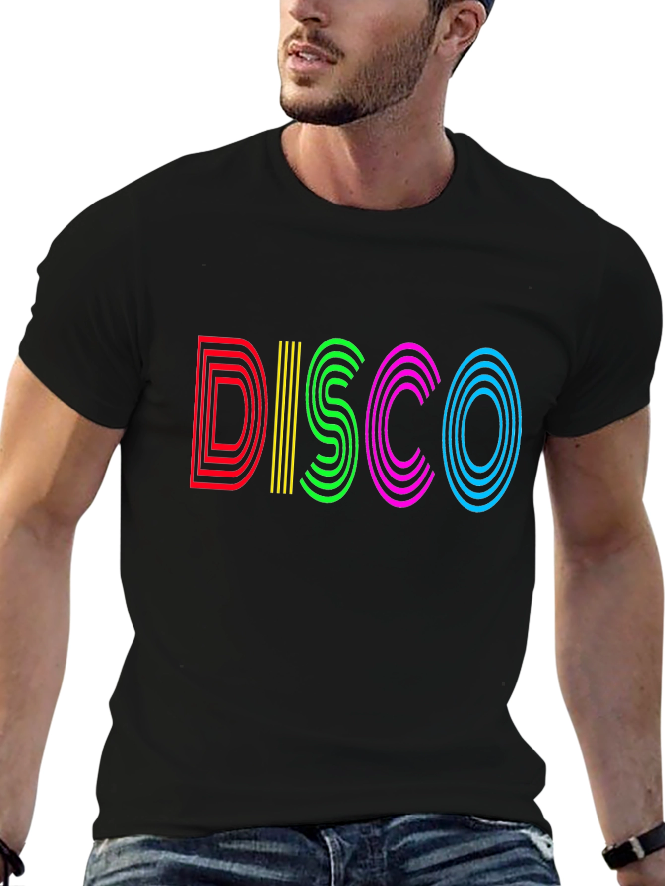 Retro Disco Graphic Tee - Black
