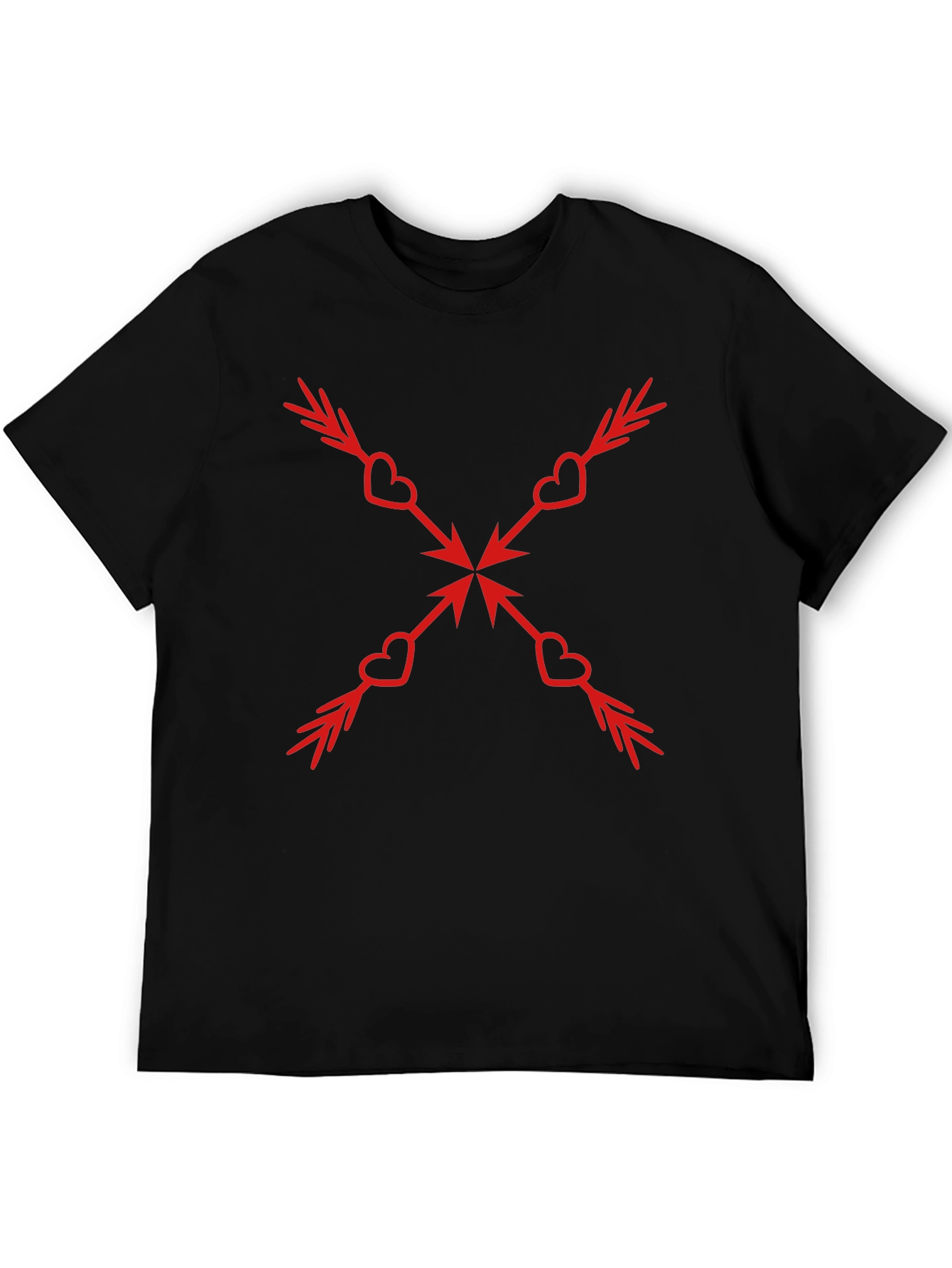 Heart Arrow Graphic Tee - Stylish Mens Casual Shirt