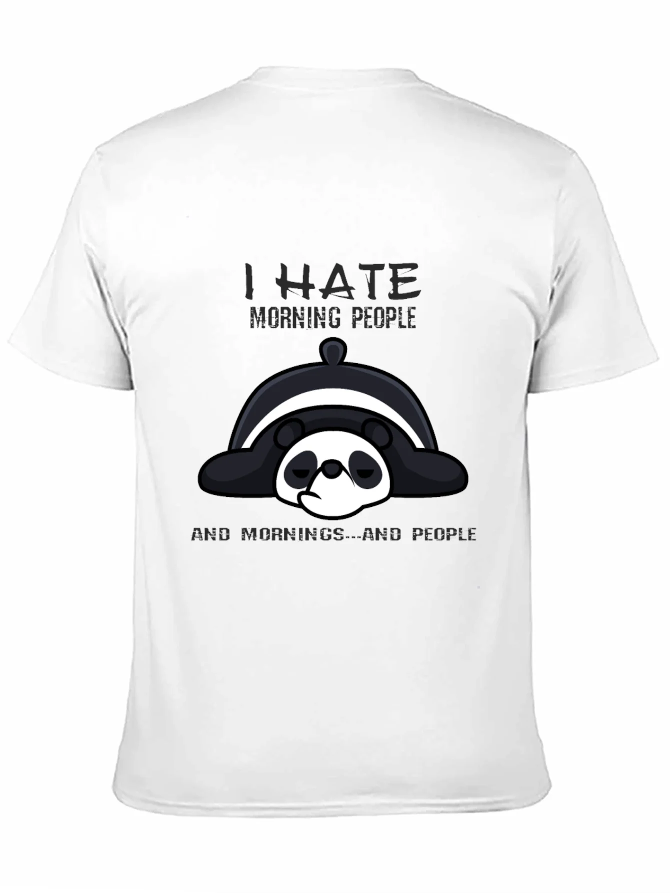 I Hate Morning People Panda Graphic Tee